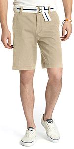 shorts, saltwater, flat front, izod