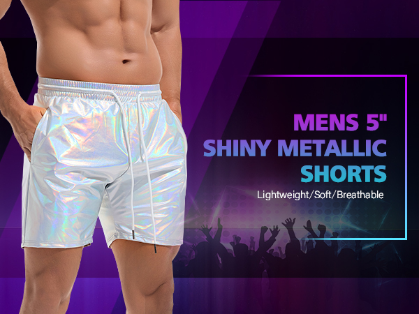 Mens metallic shorts