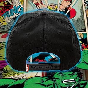 comic book Black hat marvel embroidered sublimated snap adjustable Spiderman captain America Thor