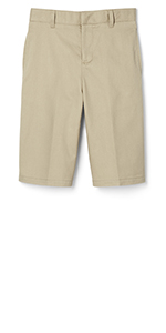 Twill Flat Front Short