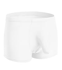 Mens Elephant Trunk Underwear Sexy Ice Silk Solid Color Separate Pouch Boxer Briefs