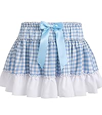 skirt red gingham lace petticoat mini skirt slip sissy kawaii lolita adult baby cosplay dress men