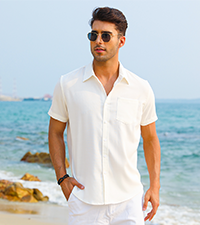 mens short sleeve linen shirts