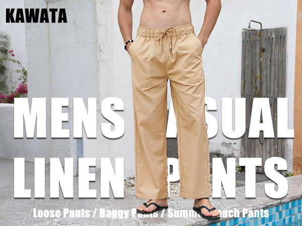 mens casual linen pants