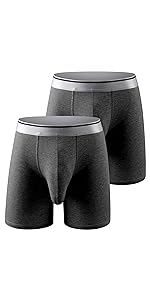 Ouruikia Men''s Underwear Cotton Boxer Briefs Long Leg Boxer Brief