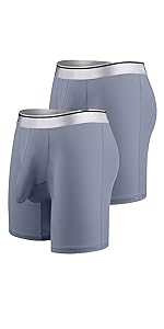 Ouruikia Men''s Underwear Silky Smooth Long Leg Quick Dry Boxer Briefs