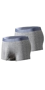 Ouruikia Men''s Underwear Modal Trunks Silky Smooth Short Leg Boxer Breifs