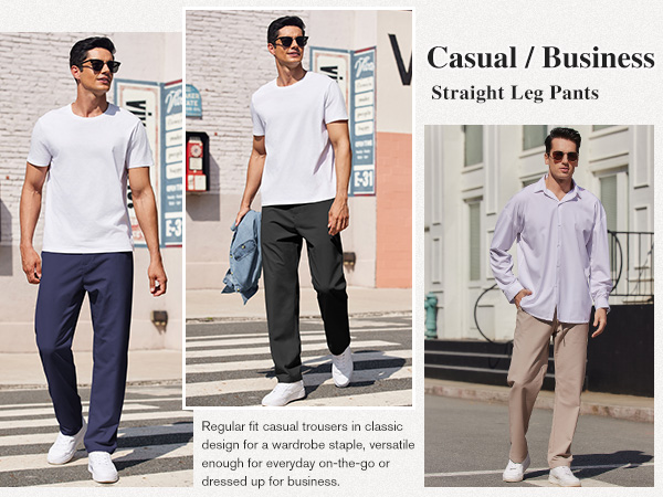 men''s classic fit flat front pants.