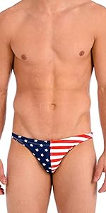 mens sexy american flag swimsuit bikini briefs hot red white and blue stars and stripes