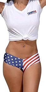 womens american flag bikini bottom swimsuit