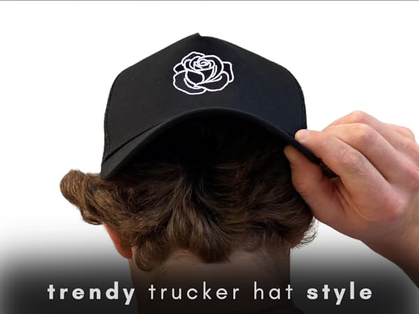 Trendy trucker hat style and shape! Great apparel accessory for both men and women.