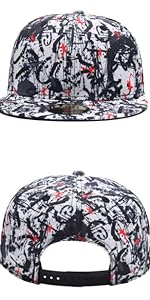 Snapback hats Fashion Graffiti Baseball Cap Black Flexible Arrow Plain Adjustable Hats