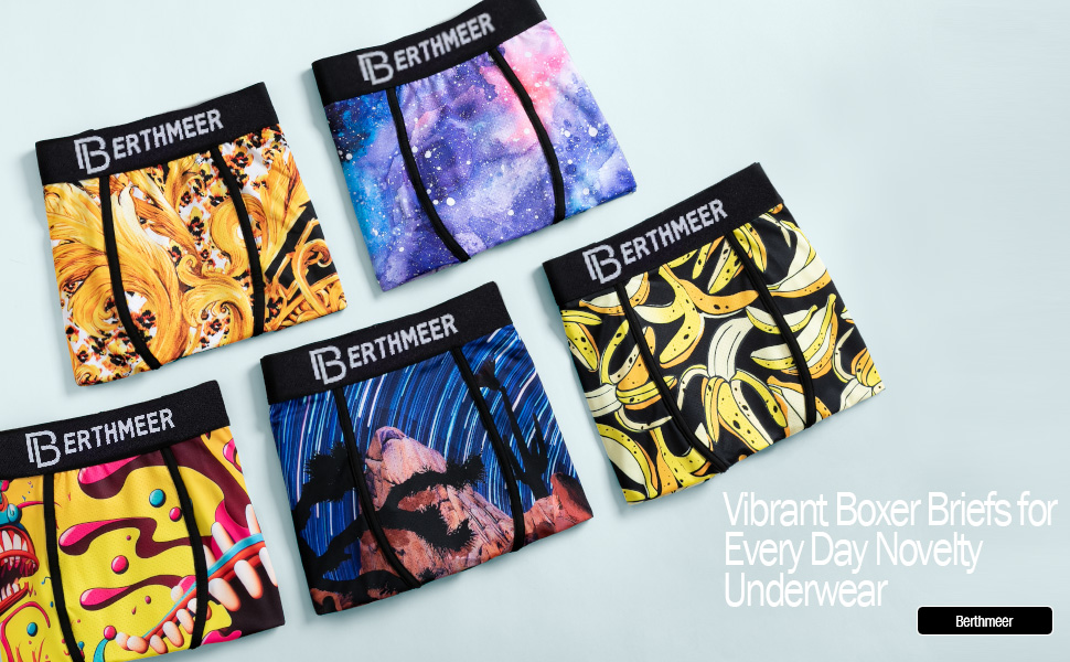 mens boxer briefs unnerwear built in pouch underpants novelty