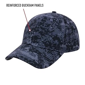 Rothco Supreme Camo Camouflage Low Profile Cap Baseball Hat Outdoor Rugged Camping Hiking Adventure