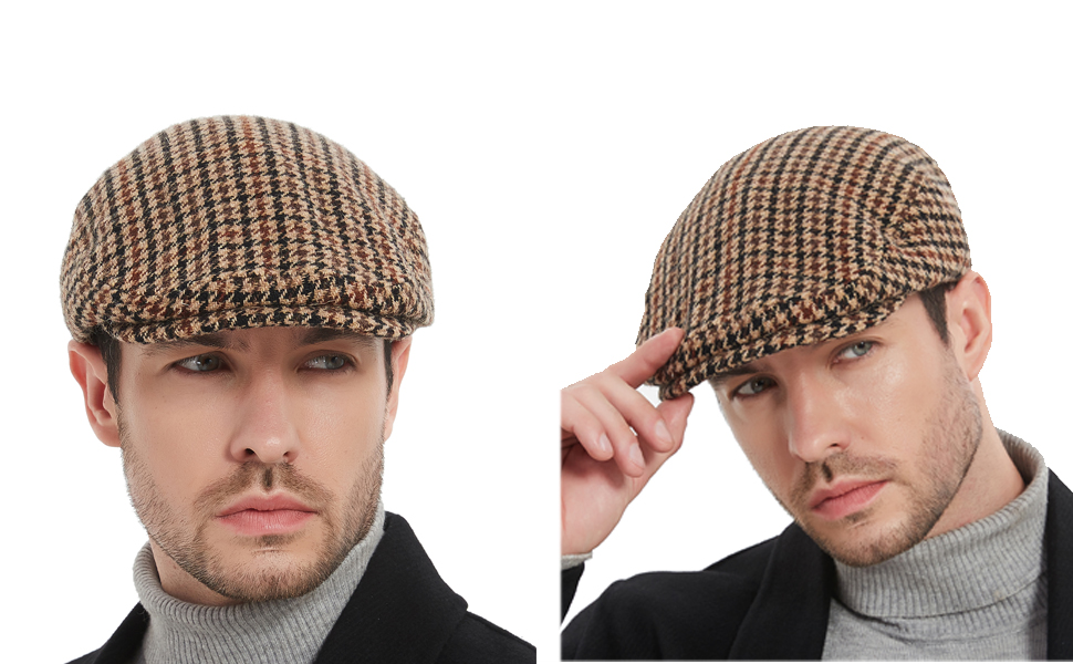 Classic Tweed Wool Blend Newsboy Ivy Hat