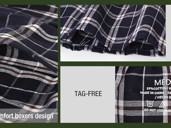 Boxer Shoets Woven Underwear Mens Tartan Boxers for Men Loose Fit