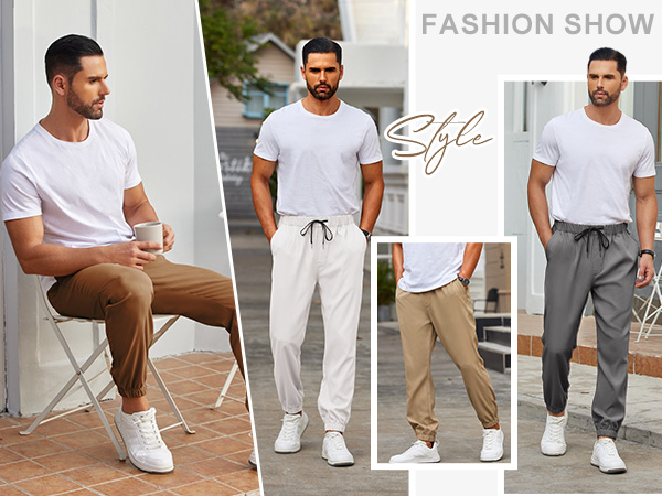 Mens Joggers Pants Regular Fit Casual Pants 