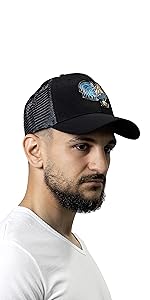 Datoni Rooster Baseball Cap - Black