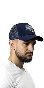 Datoni Rooster Baseball Cap - Navy