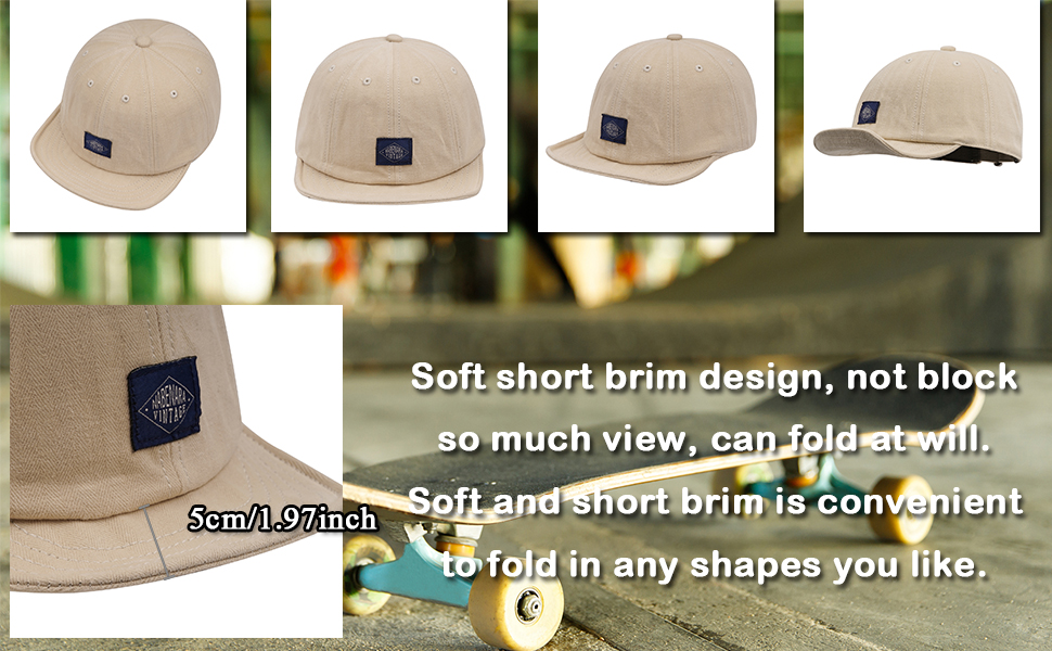 flat snapback hats,short brim bump cap,folding ball cap,flat-bill hats,Golf Cap,Flat Brimmed Cap