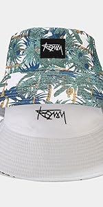 Coconut palm Bucket Hats Unisex Summer Travel Beach Fisherman Cap for Men Women Teens