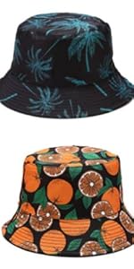 Bucket Hat for Men Women,Packable Reversible Printed Sun Hats