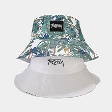 Coconut palm Bucket Hats Unisex Summer Travel Beach Fisherman Cap for Men Women Teens