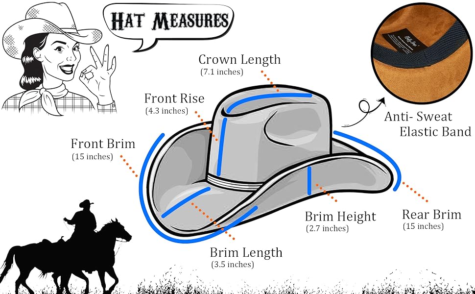 FLUFFY SENSE. Felt Cattleman Style Western Hats for Cowboys and Cowgirls