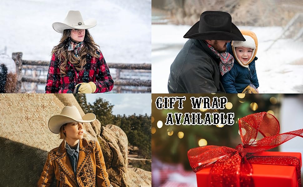 FLUFFY SENSE. Felt Cattleman Western Hats for Cowboys and Cowgirls