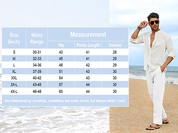 Mens Casual Linen Pants