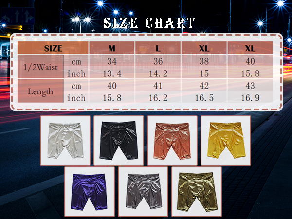 Mens Faux Leather Boxer Shorts Metallic Flat Front Shorts 