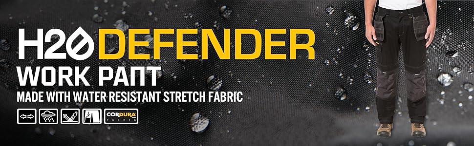 Cat, caterpillar, defender, stretch, pant, trouser, jean, water resistant, reflective, cordura