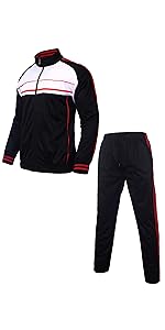 Mens Tracksuit 2 Piece Hooded Jogging Suits Set