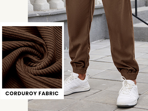 drawstring corduroy pants