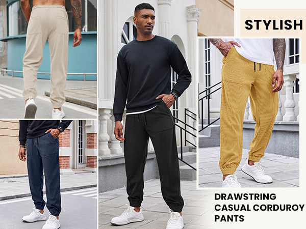 men casual corduroy pants