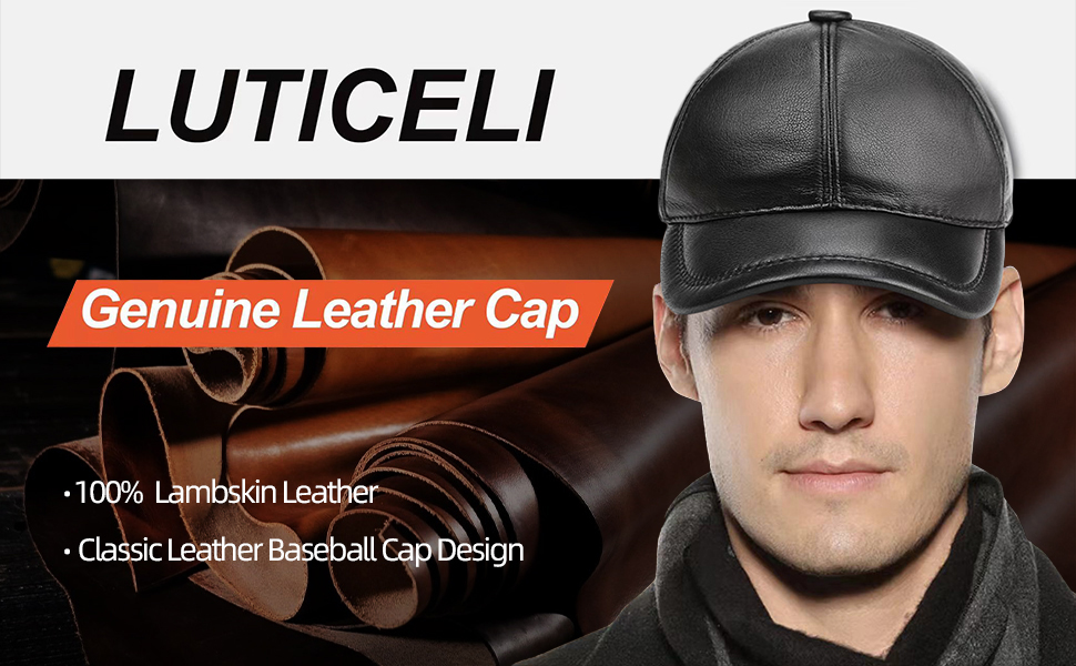 Lambskin Leather Baseball Cap