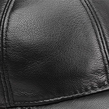 Lambskin Leather Baseball Cap