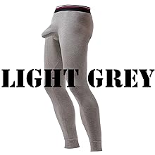 Men''s Thermal Underwear Pants Thermal Bottoms Long Johns Bottoms Light Grey