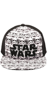 Star Wars Flat Brim Snapback Baseball Hat Storm Trooper Concept One Accessories White 