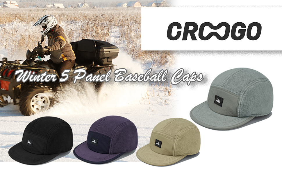 Winter 5 Panel Baseball Caps Dad Hats Casual Flat Brim Cap Trucker Hat Umpire Cap Men Fitted Hats