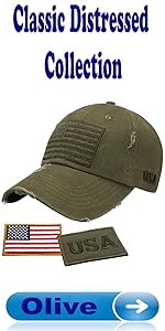 American Flag Classic Distressed Collection _ Olive