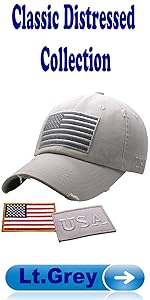 American Flag Classic Distressed Collection _ Lt.Grey