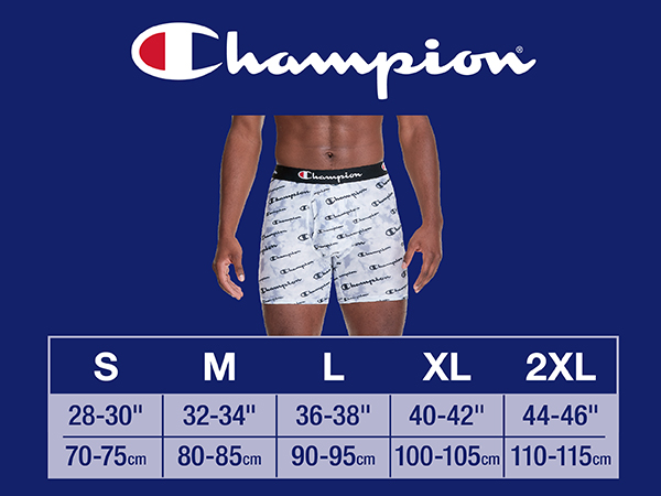 Champion mens underwear fit guide boxer briefs total support pouch