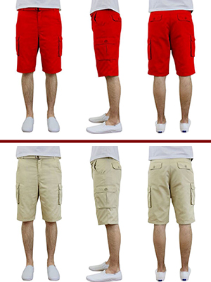 Galaxy by Harvic Mens Basic Cargo Shorts