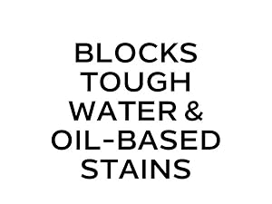 Blocks tough water & oil-based stains