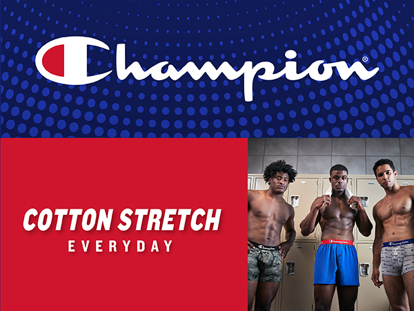 Champion cotton stretch everyday boxer briefs men''s underwear