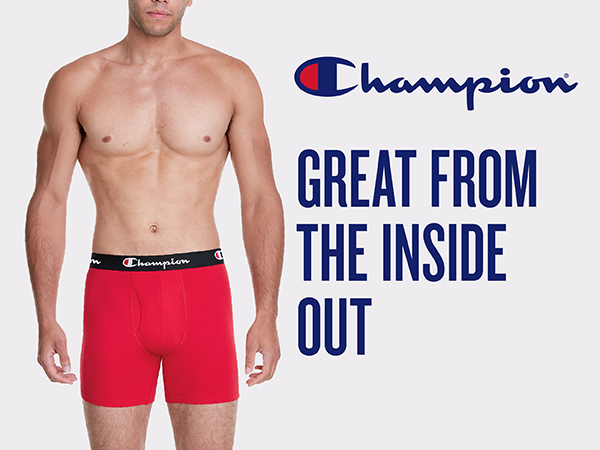 Champion great from the inside out men''s underwear boxer briefs