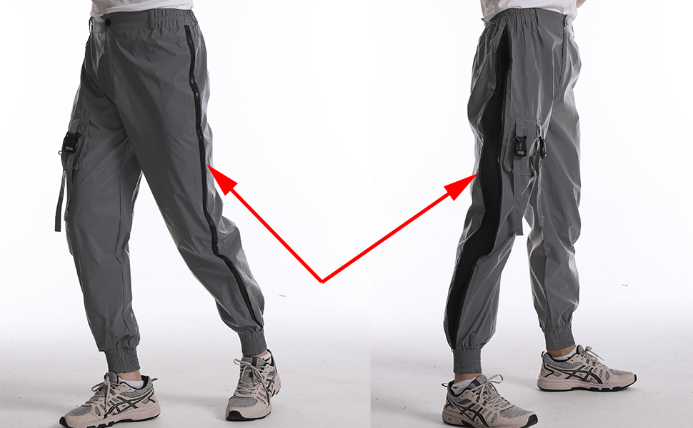 reflective pants for men rave clothing