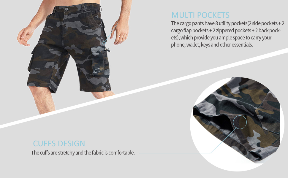 camo cargo shorts