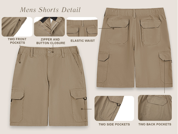 details of mens cargo short